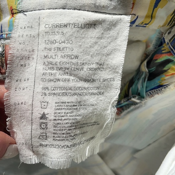 Current Elliot multi arrow stiletto fit jeans - Picture 3 of 3